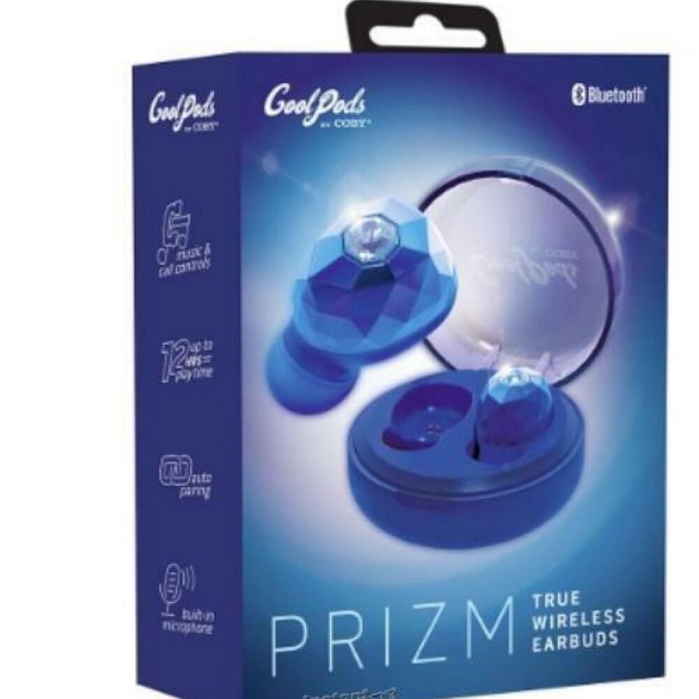 CoolPods by Coby Prizm true wireless earbuds feature a unique geometric design